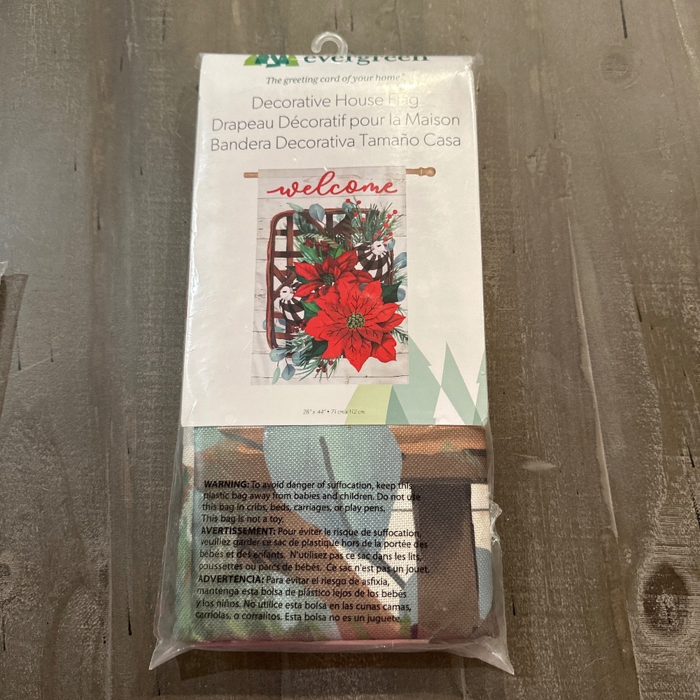Evergreen Decorative House Flag